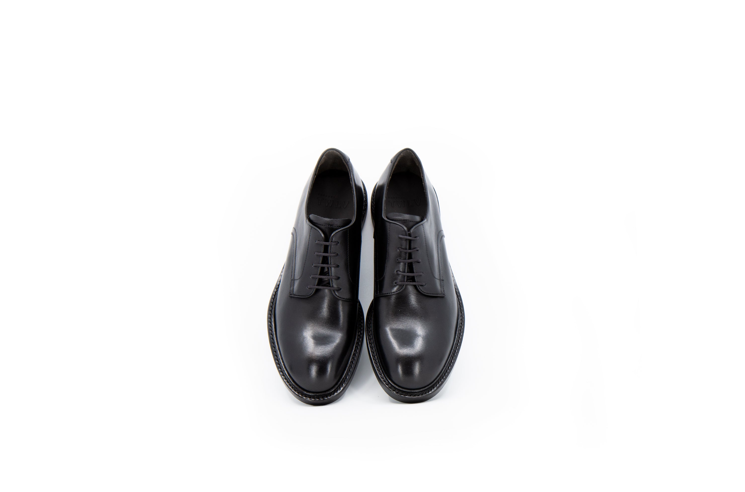 Jermyn Black Derby Cordovan Leather Shoes