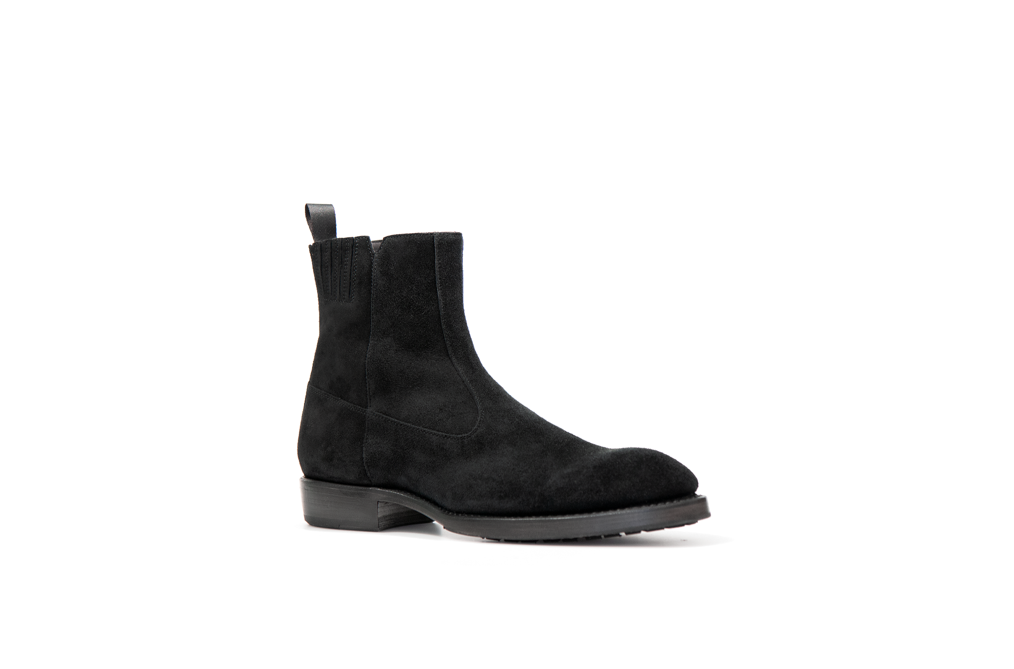 Axwell Black Suede Leather Zipper Boots