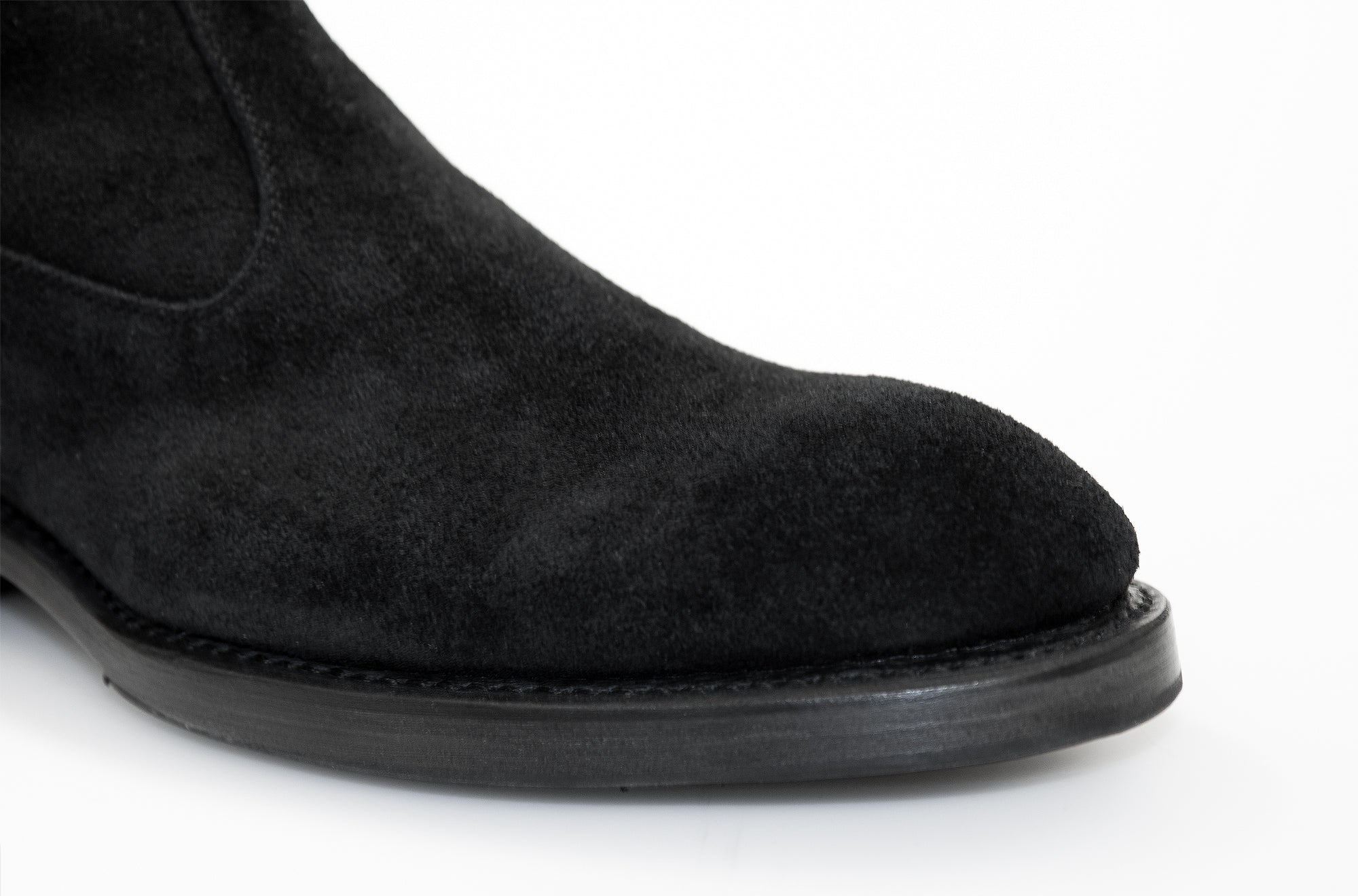 Axwell Black Suede Leather Zipper Boots