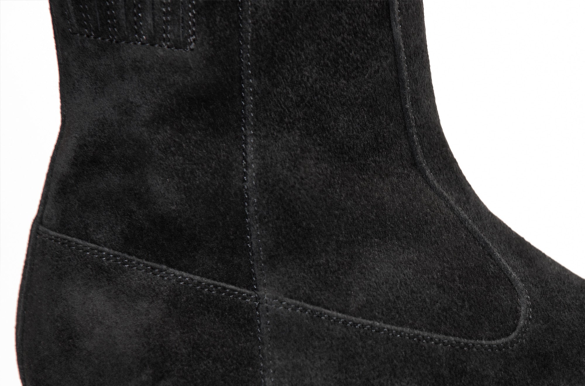 Axwell Black Suede Leather Zipper Boots