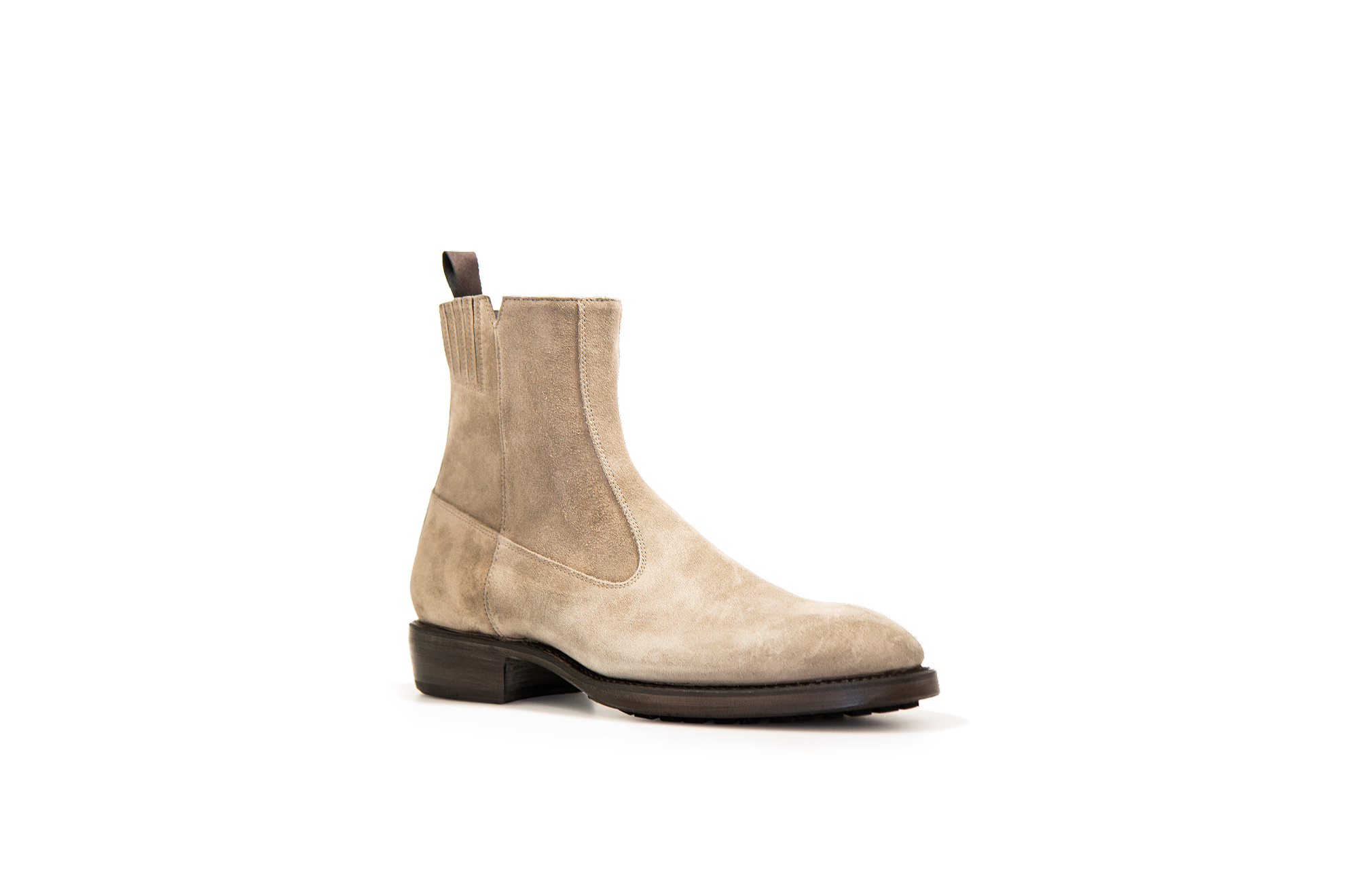 Axwell Sand Suede Leather Zipper Boots