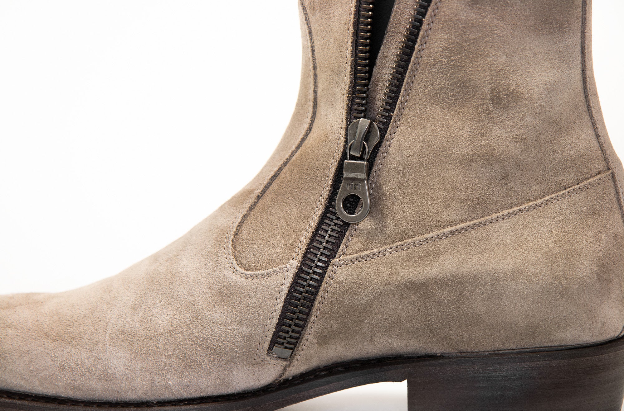 Axwell Sand Suede Leather Zipper Boots