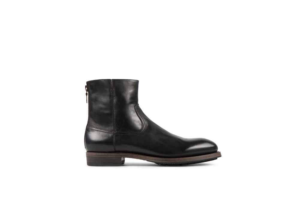 POOLDE／melted boots black PROJECT TWLV | 'Flame' reversed cordovan boots | BLACK | Men