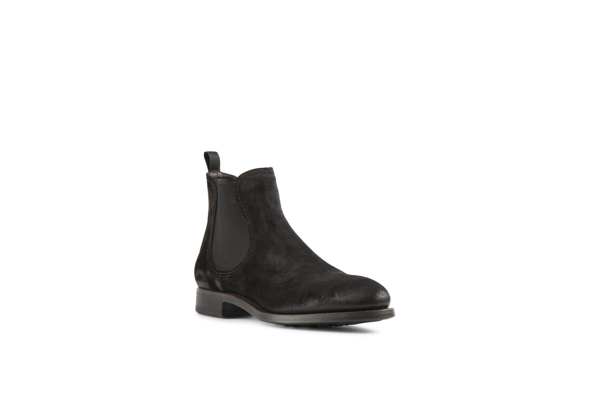 Hanoi Black Suede Leather Chelsea Boots