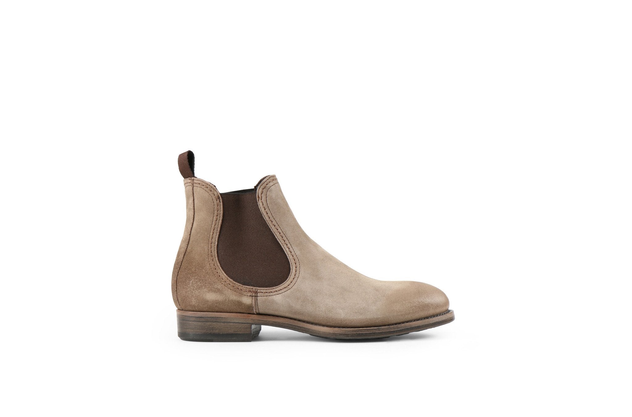 Hanoi Sand Suede Leather Chelsea Boots