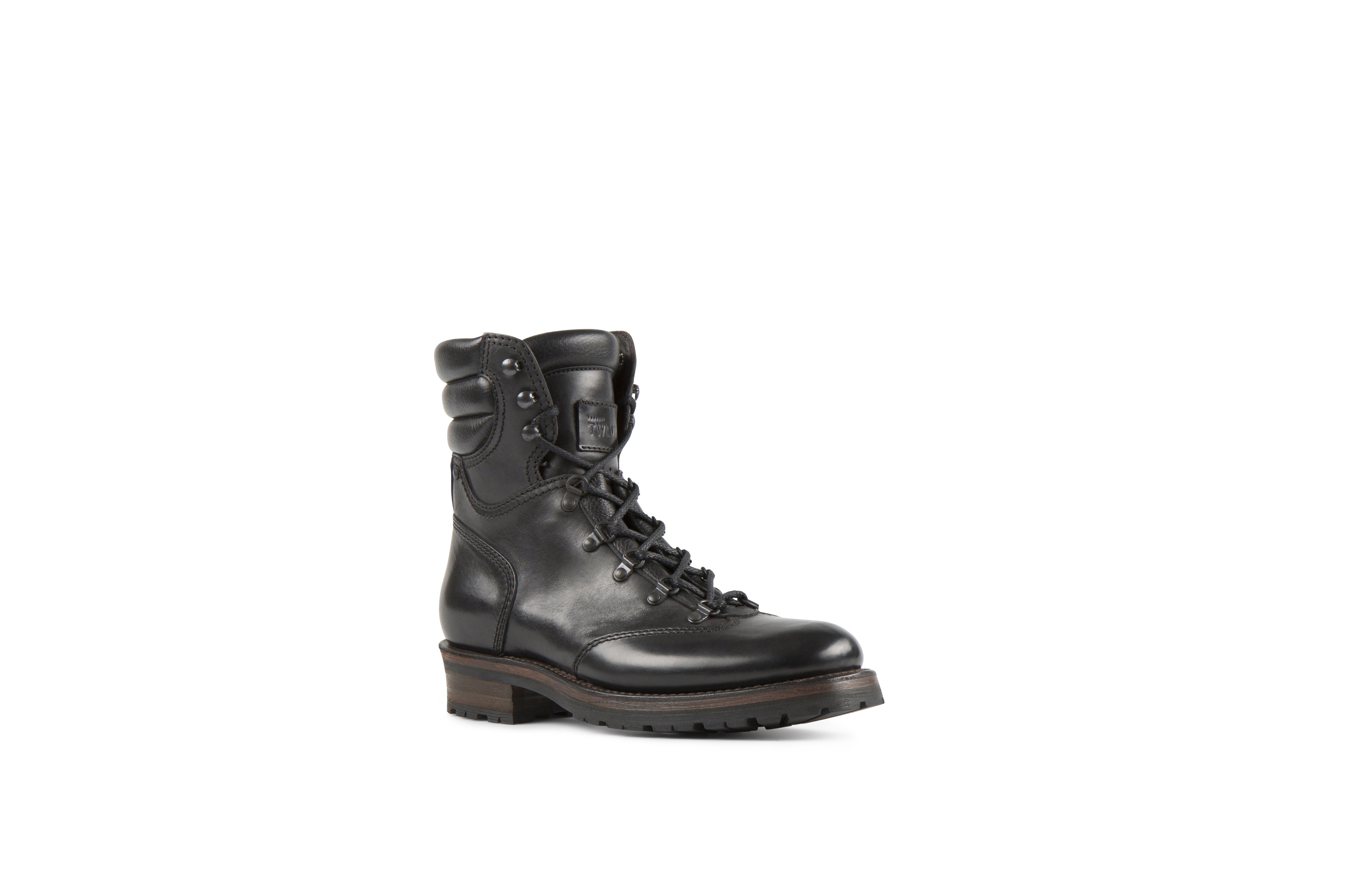 Reflex Black Cordovan Leather Hiker Boot