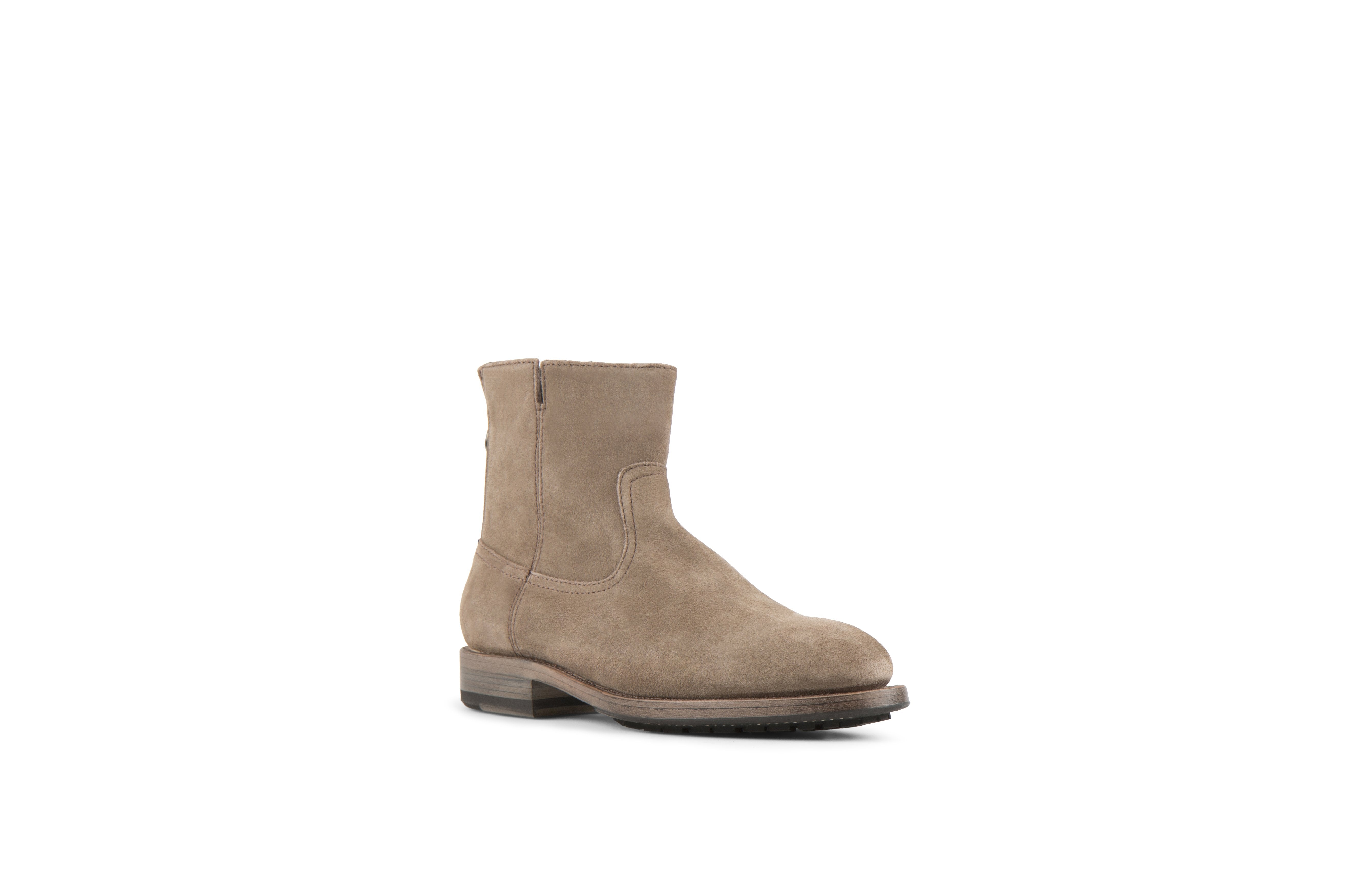 Flame Sand Suede Leather Zipper Boots