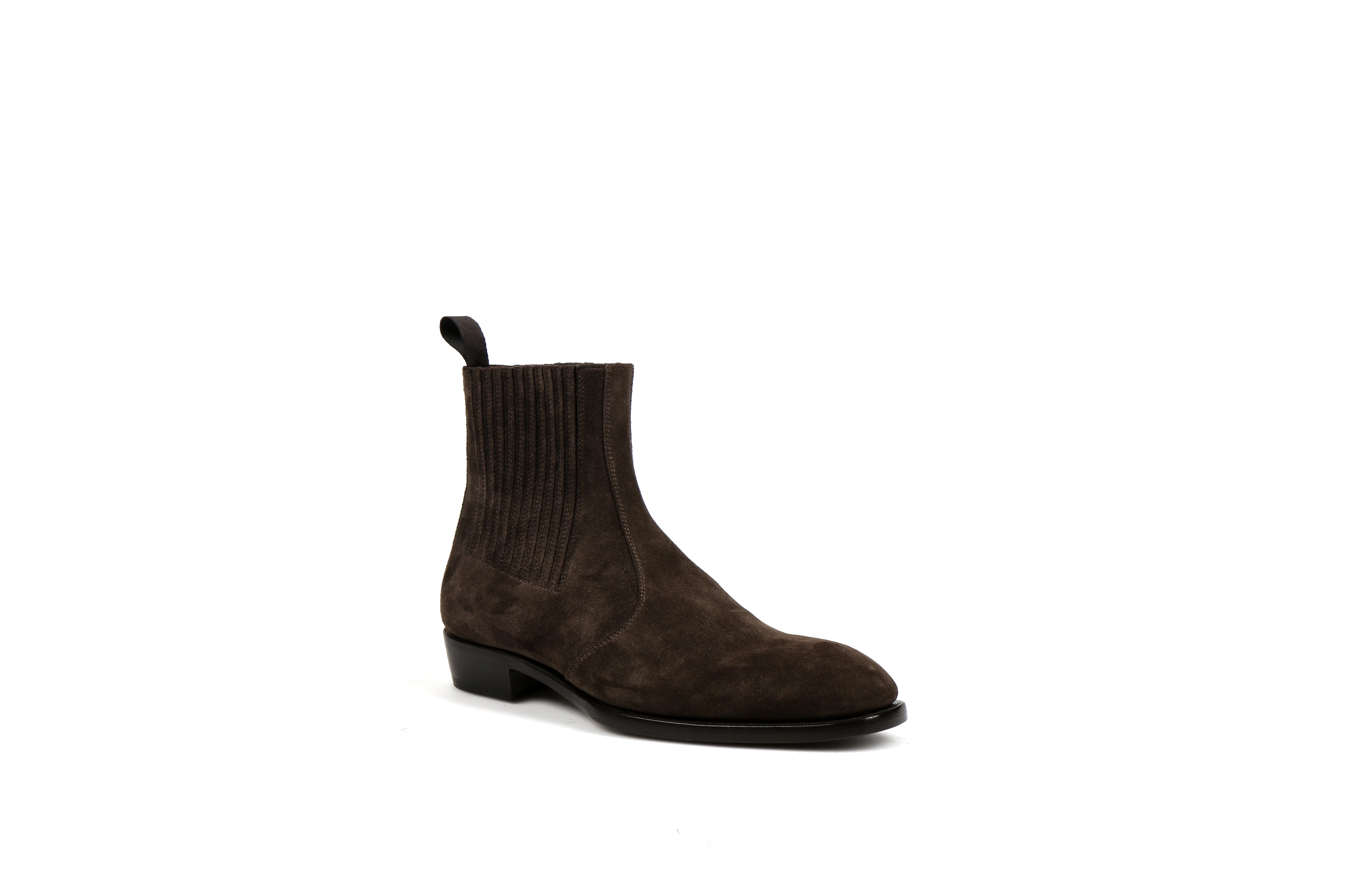 Jay Coffee Suede Leather Chelsea Boots